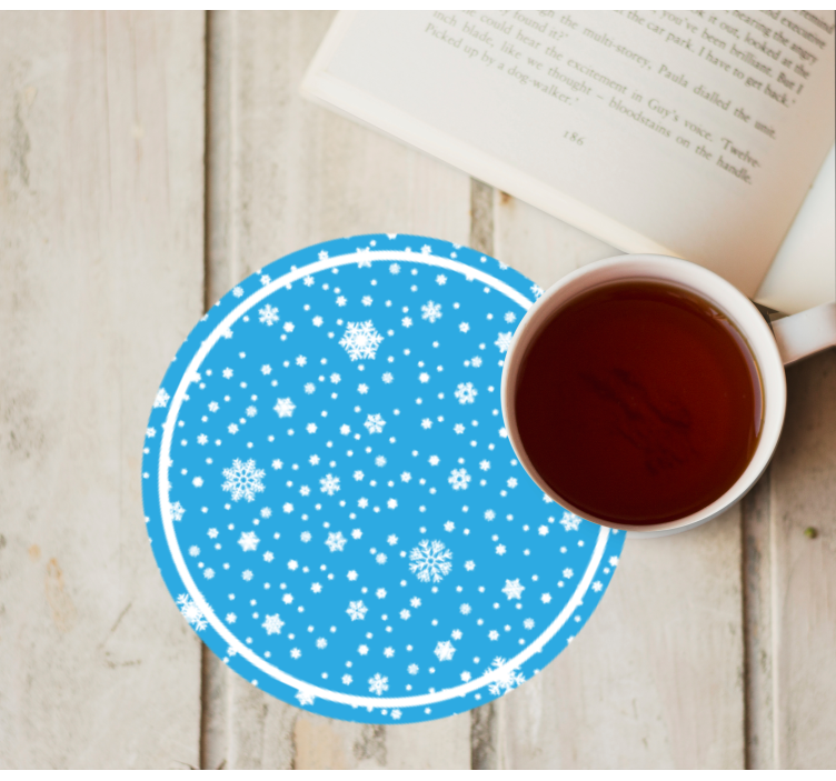 Cheerful let it snow christmas coaster - TenStickers