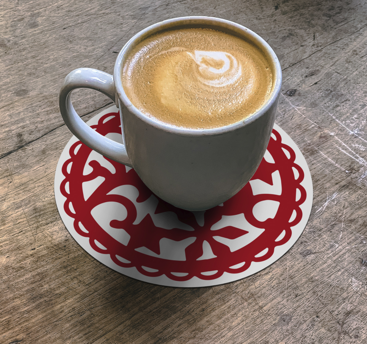 Christmas snowflake vintage coaster - TenStickers