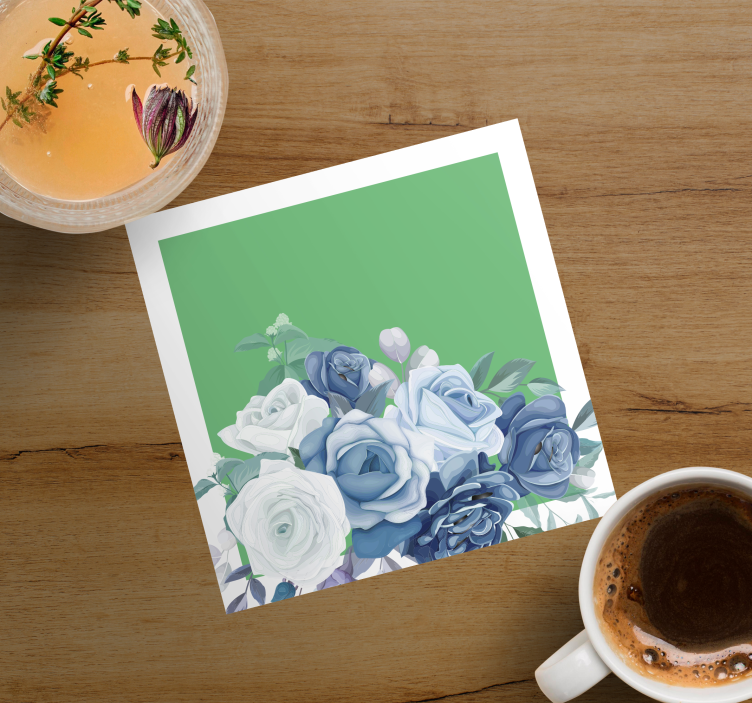 Elegant Floral Arrangement wedding coasters - TenStickers