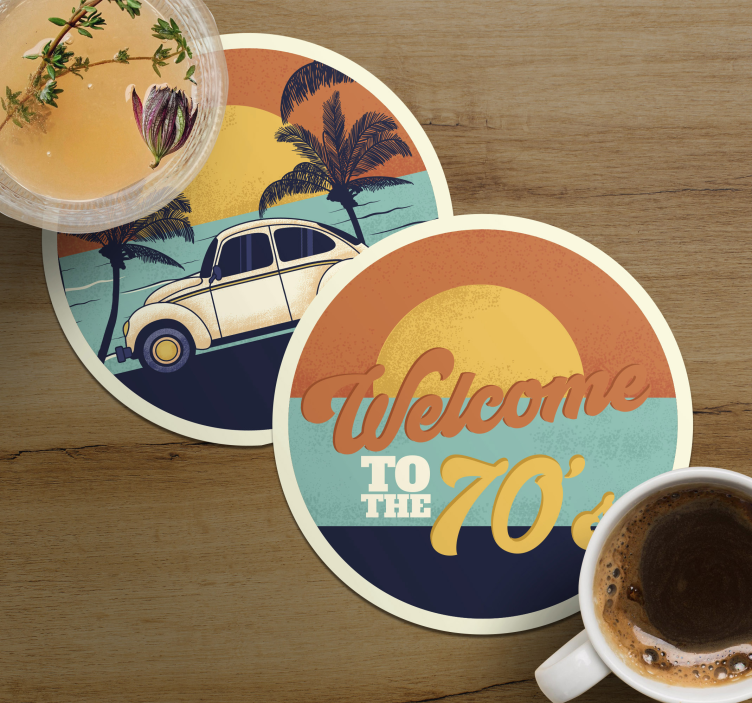 Welcome to 70's vintage coaster - TenStickers