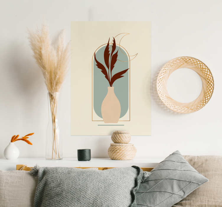 Boho plant pot poster print - TenStickers