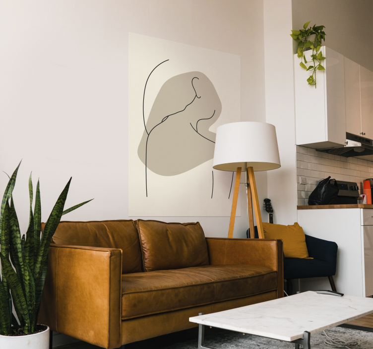 Abstract line art back poster - TenStickers