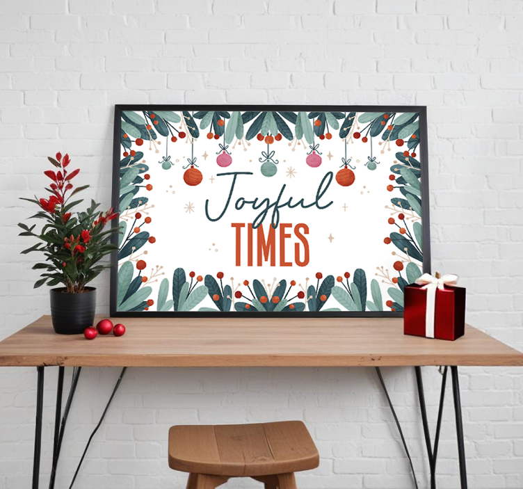 joyful times christmas poster - TenStickers