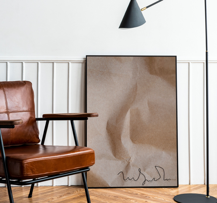 old paper signature abstract poster - TenStickers