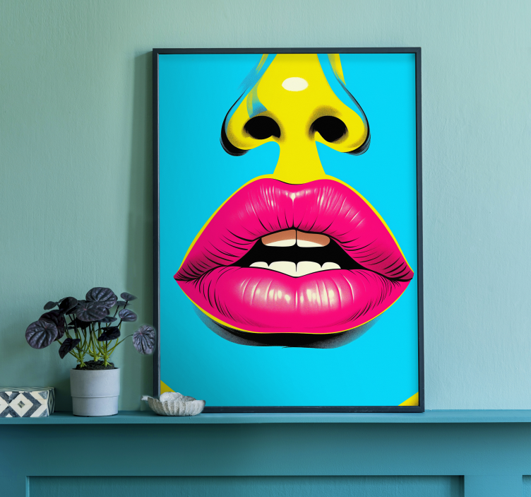 sexy mouth pop art poster - TenStickers