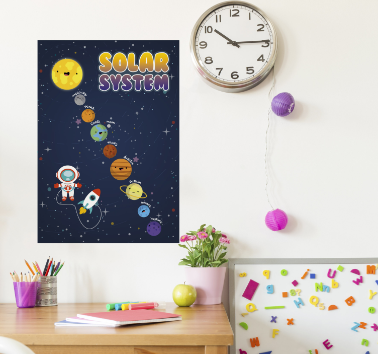 Solar System nursery poster - TenStickers