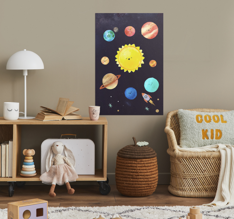 solar system for kids nursery poster - TenStickers