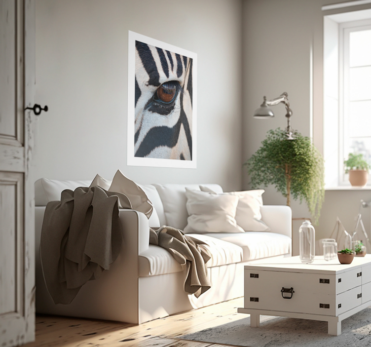 The Zebra's Eye animal poster - TenStickers