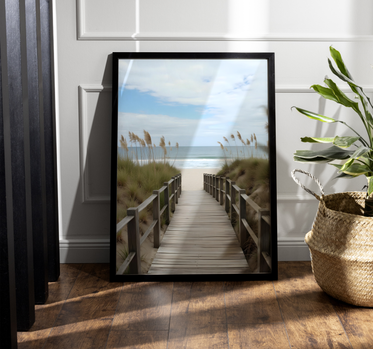Windy beach photo realistic poster - TenStickers