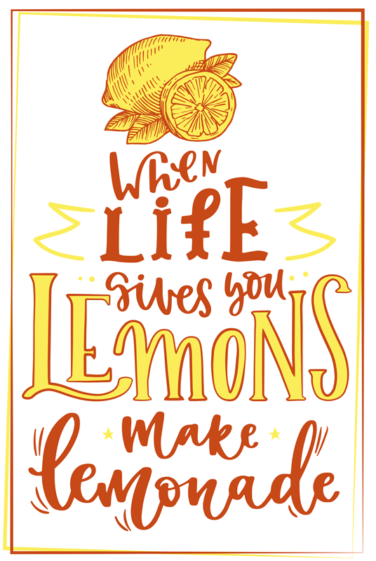 Kitchen poster when life gives you lemons, make lemonade - TenStickers
