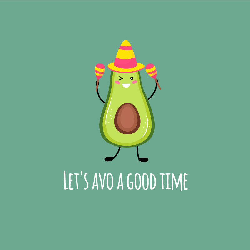 Kitchen poster with a funny avocado quote - TenStickers