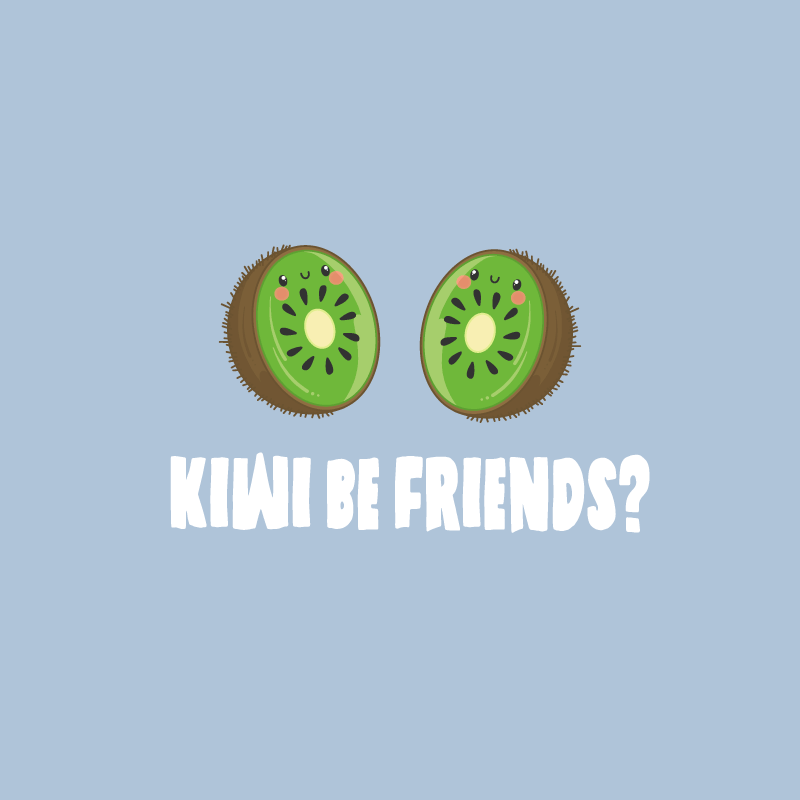 Kitchen poster with a funny quote about kiwis - TenStickers