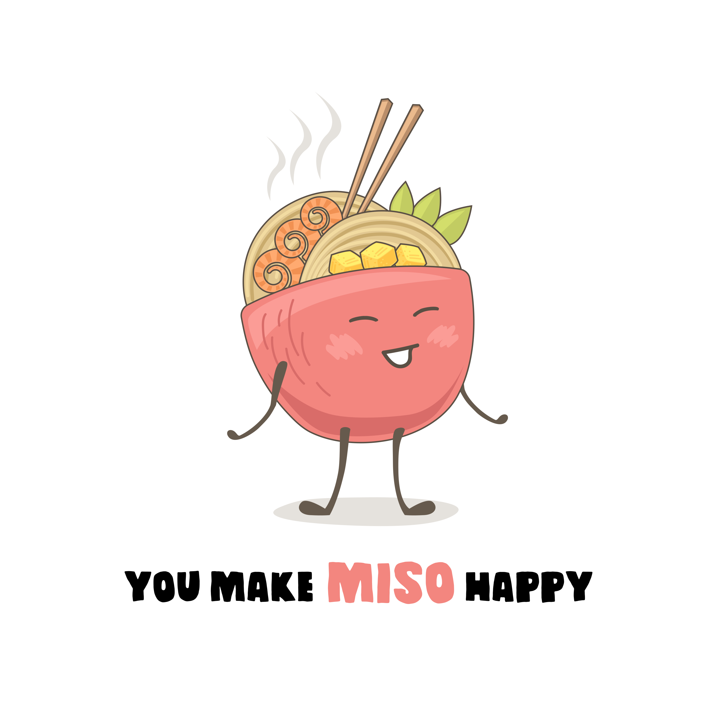 You make me happy kitchen poster - TenStickers