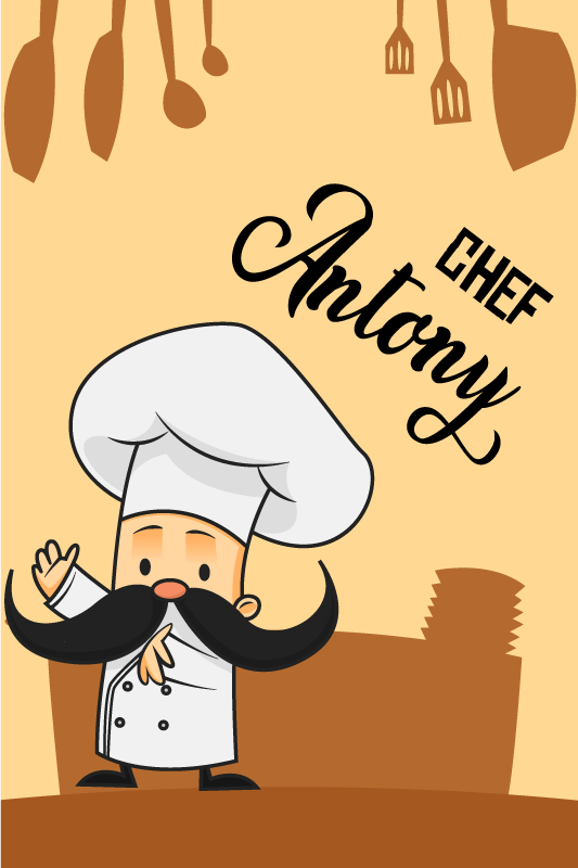 Personalized chef kitchen poster - TenStickers
