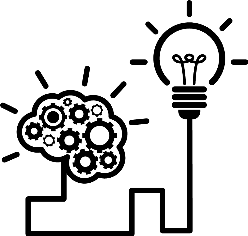 Office poster brain idea light bulb - TenStickers