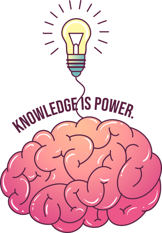 Office poster knowledge is power brain - TenStickers