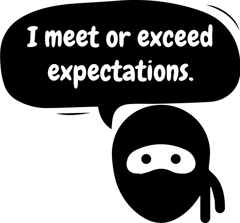 Office poster: meet or exceed expectations - TenStickers