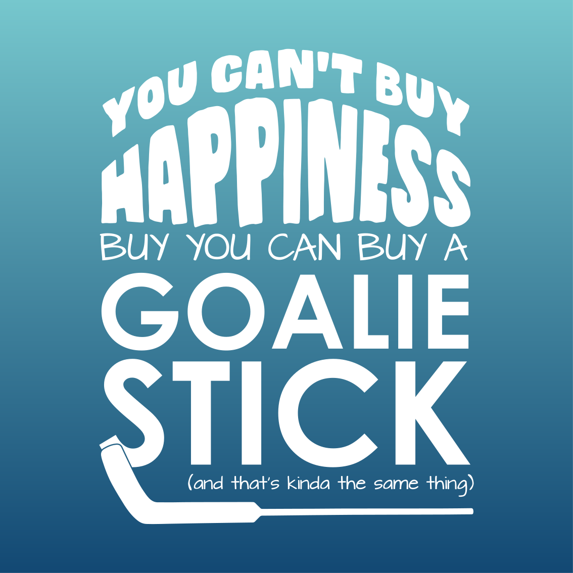 Can't buy happiness poster for teenager ice hockey - TenStickers