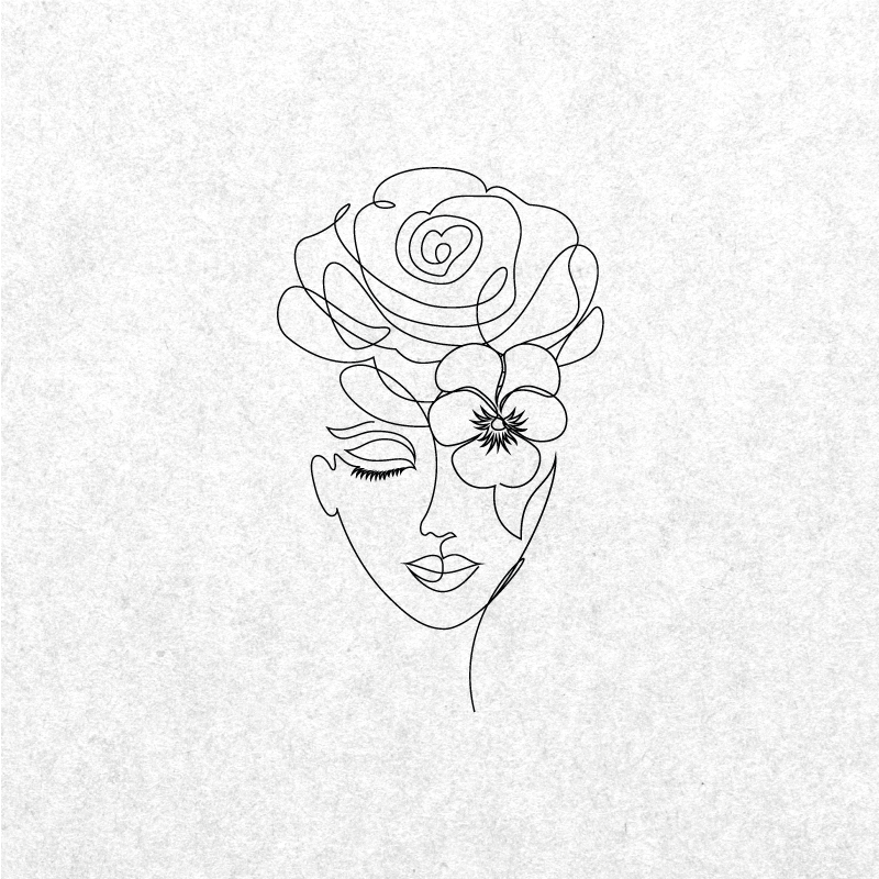 Living room poster minimalist faceless woman - TenStickers