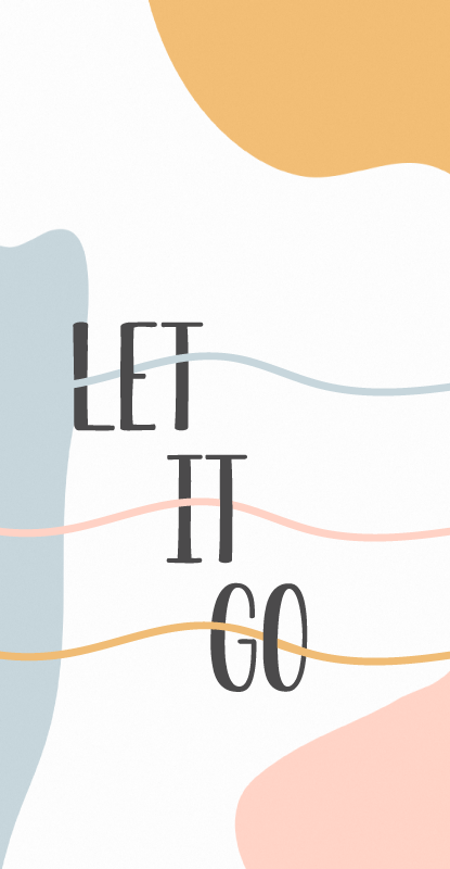 Quote poster with pastel colors let it go design - TenStickers