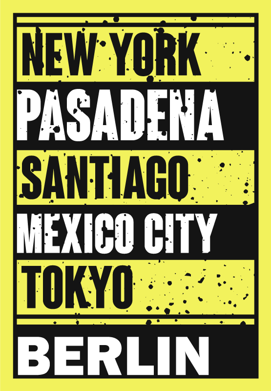 Quote poster with city text overlay - TenStickers