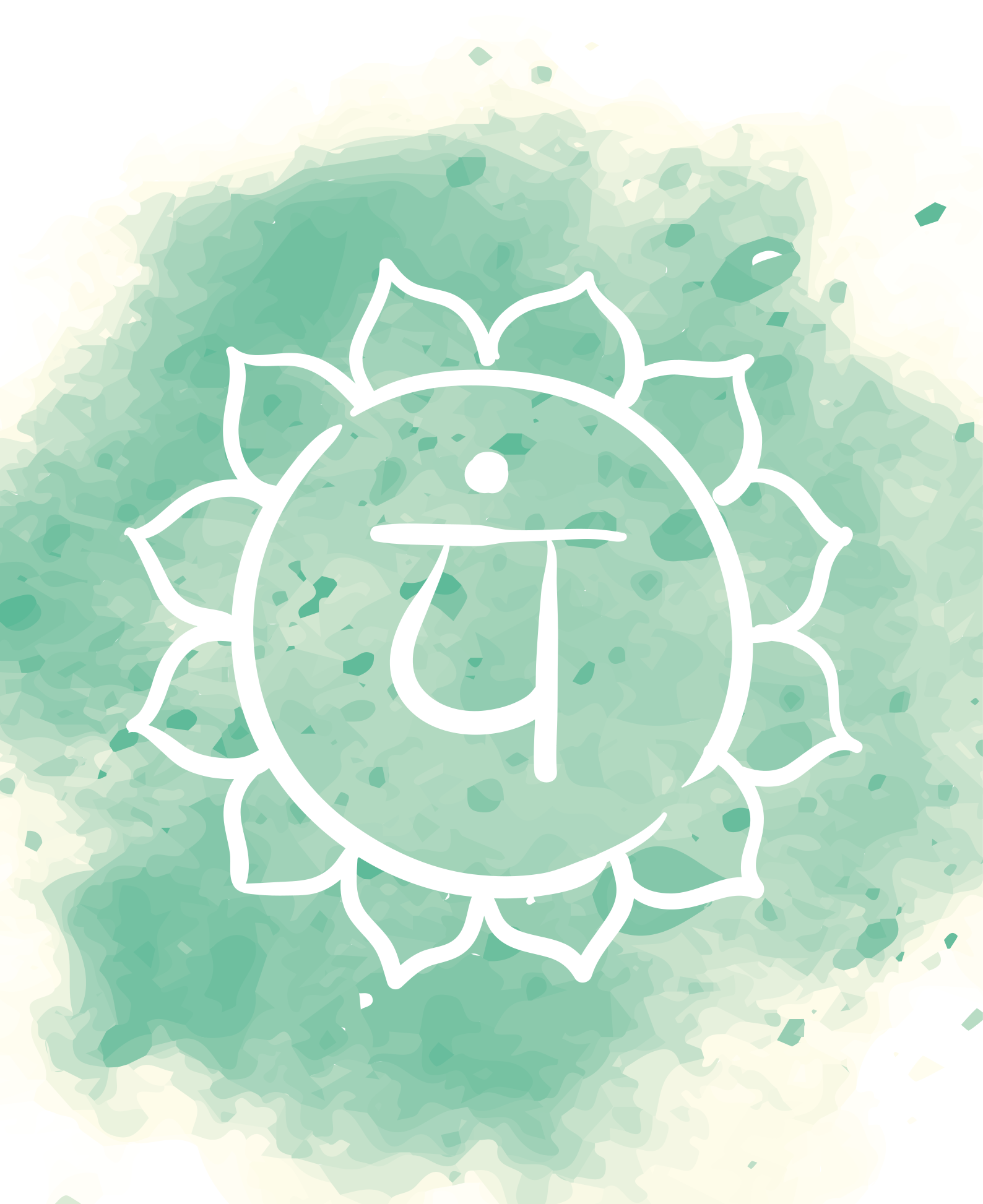 Zen poster of the beautiful heart chakra symbol - TenStickers