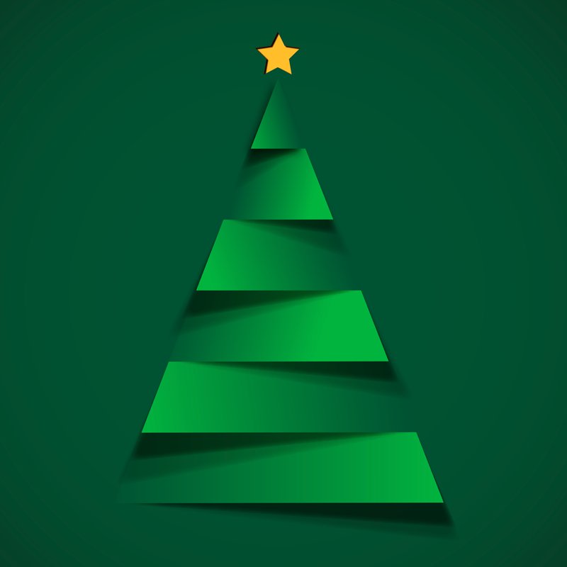 Christmas poster modern christmas tree art - TenStickers