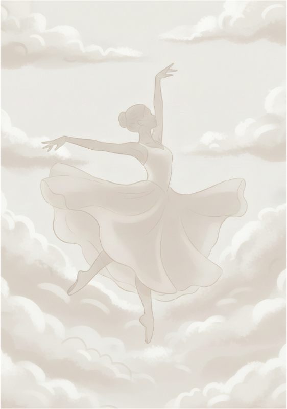 Minimalist poster cloud dancer - TenStickers