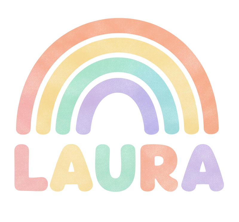 Customisable poster with name rainbow paste - TenStickers