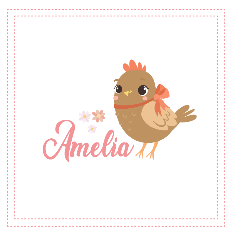 Customisable poster cute bird character - TenStickers