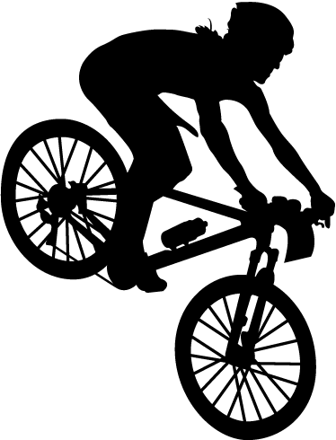Cycling poster decorative vinyl mountain bike silhouette - TenStickers