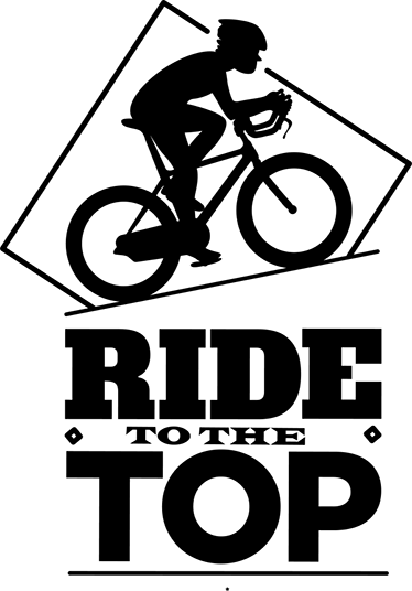 Cycling poster ride to the top stickers - TenStickers