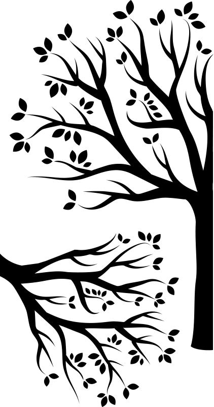 Tree poster corner tree wall decal - TenStickers