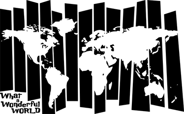 Map poster retro world map vinyl - TenStickers