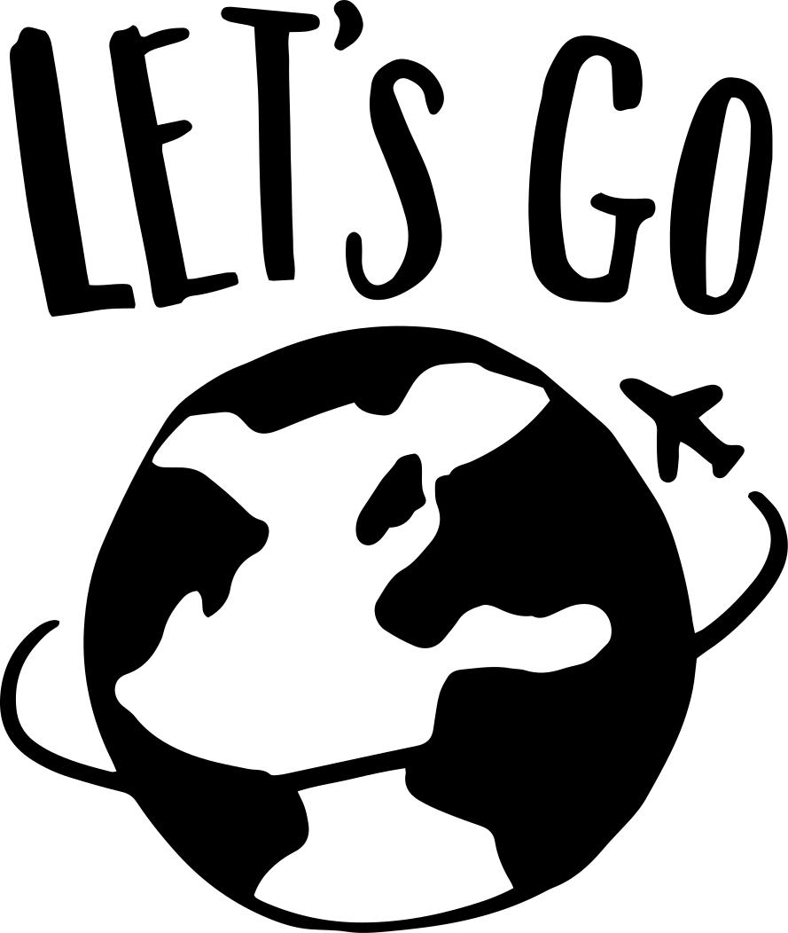 Map poster let's go world - TenStickers