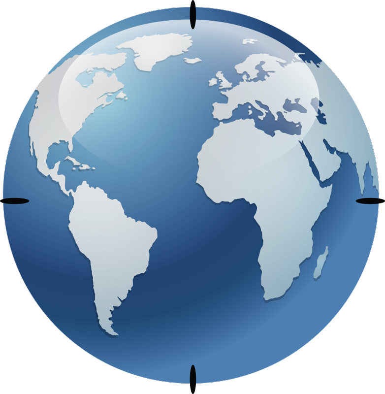 Map poster with clock worldmap water effect - TenStickers