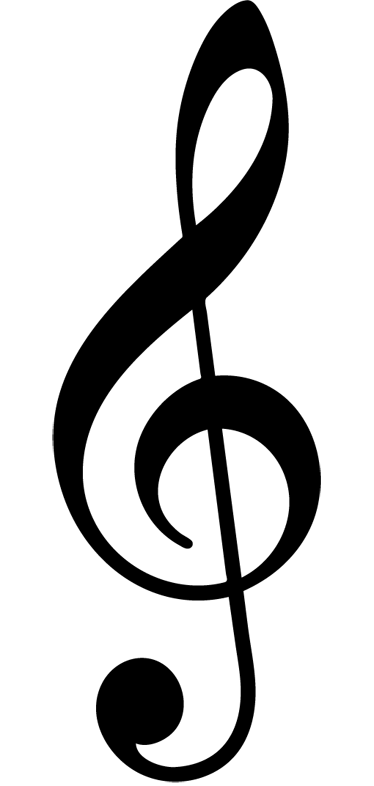 Music poster wall vinyl treble clef - TenStickers