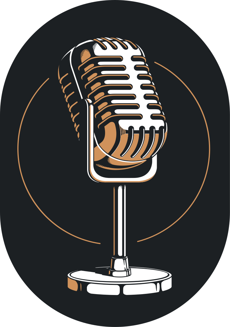 Music poster silhouette microphone art print - TenStickers