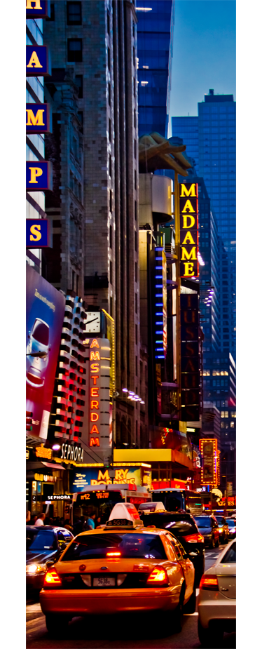 Landscape poster times square fridge vinyl sticker - TenStickers