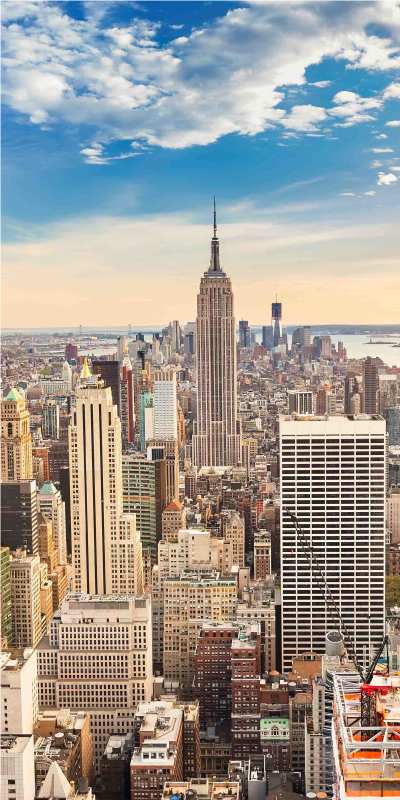 Landscape poster new york skyscraper door vinyl - TenStickers