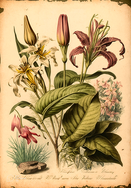 Vintage poster vintage botanical artwork - TenStickers