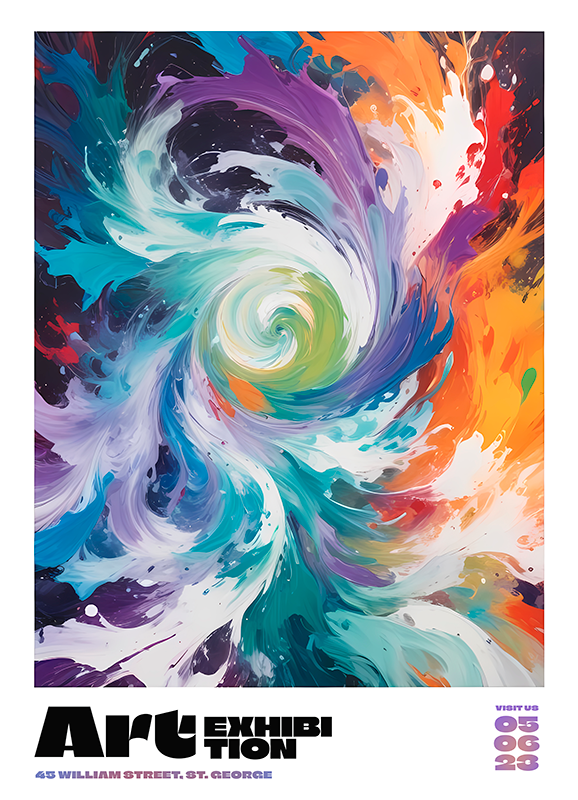 Abstract poster art exhibit - TenStickers