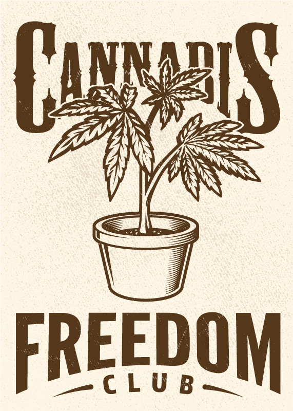 Quote poster for cannabis club - TenStickers