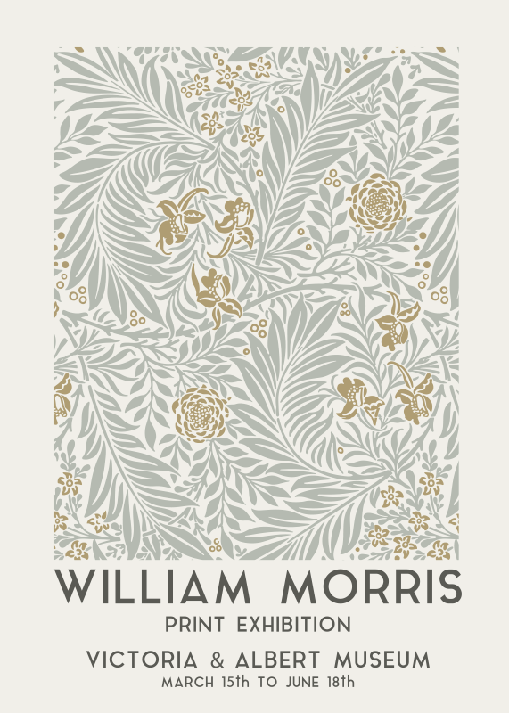 Flower poster with vintage blossoms - TenStickers