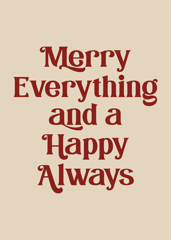 Christmas poster everything and always happy - TenStickers