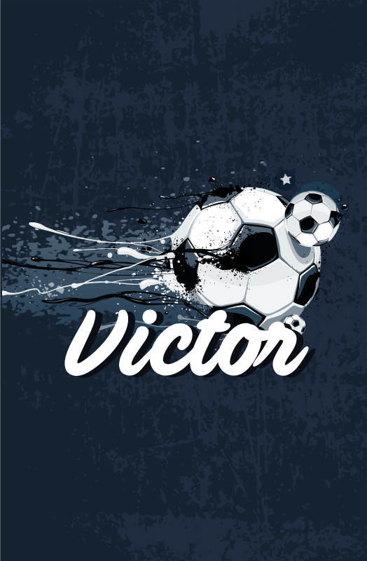 Football poster original design with name - TenStickers
