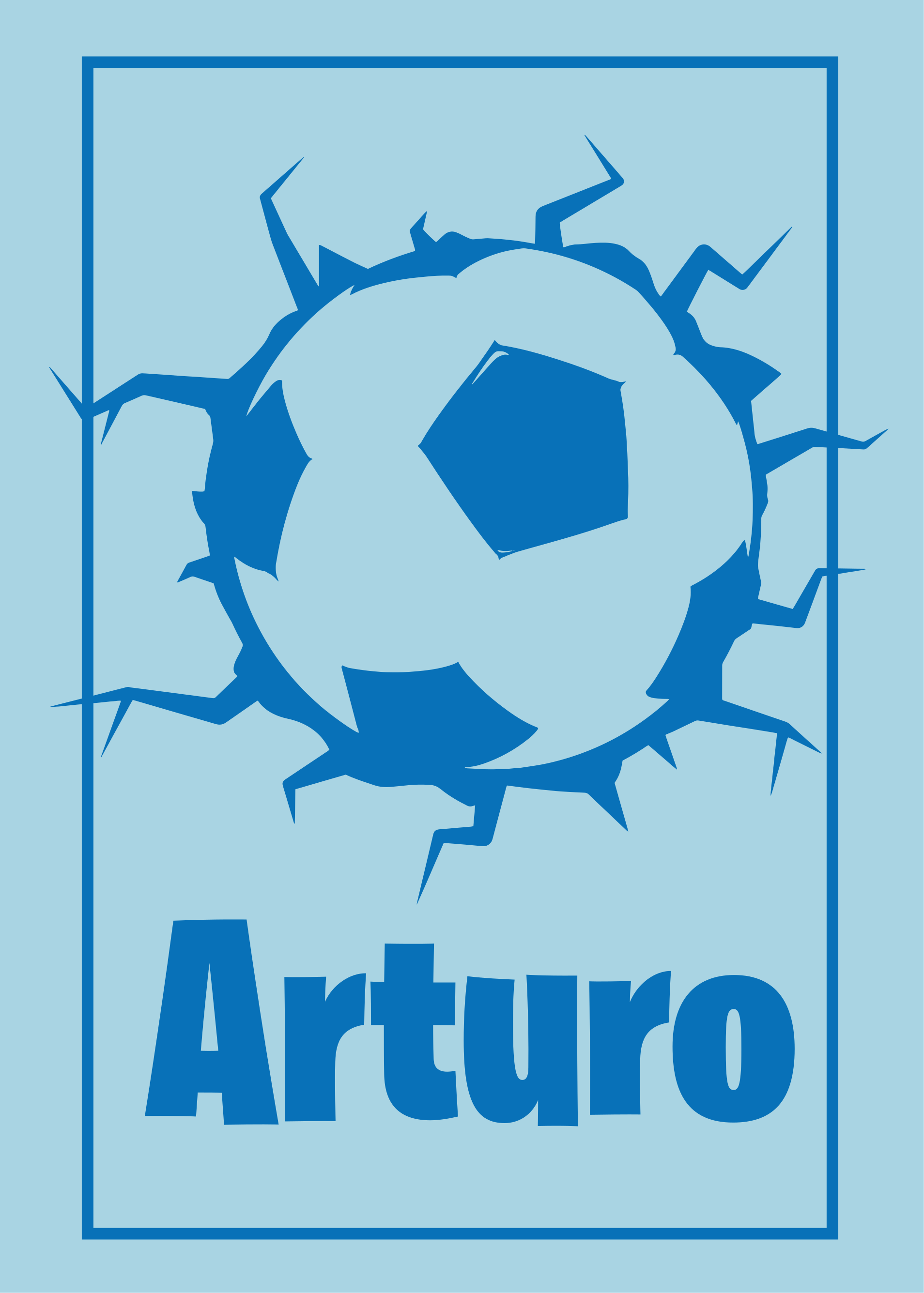 Football poster ball breaking wall - TenStickers