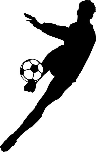 Football poster soccer player kicking ball vinyl - TenStickers