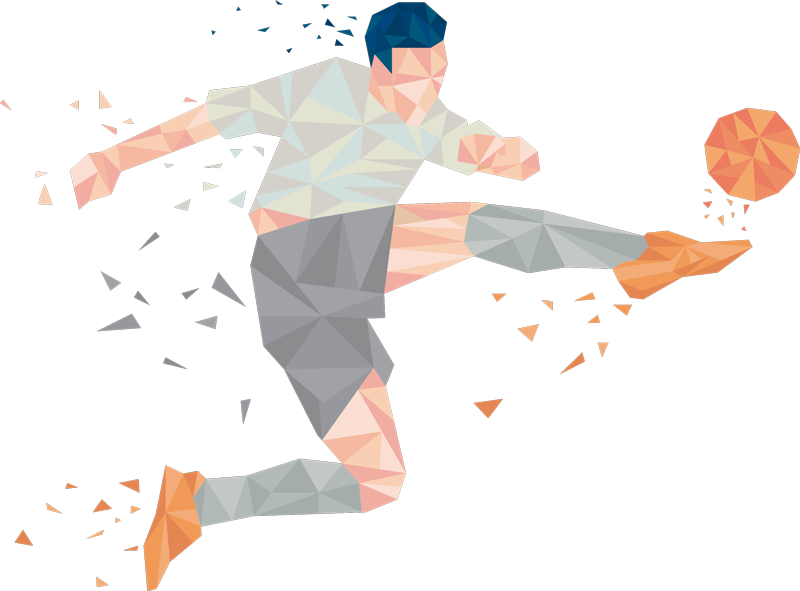 Football poster abstract professional footballer - TenStickers