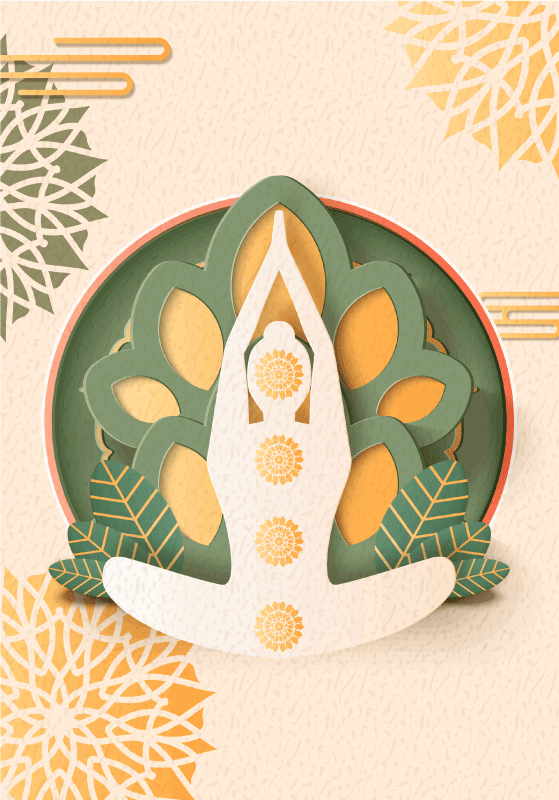 Zen poster namaste yoga art print - TenStickers